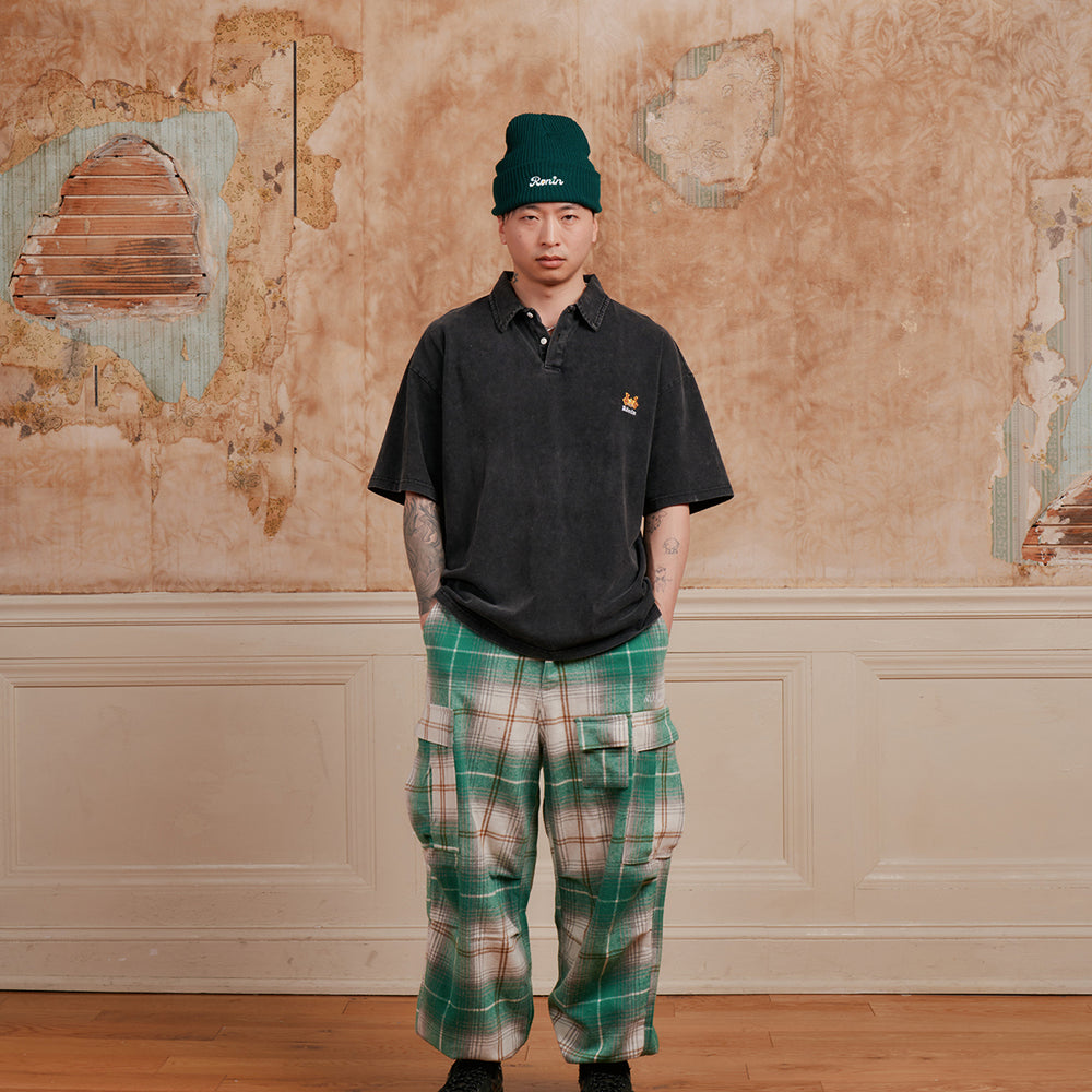 
                      
                        Flannel Baggy Cargo Pant - Green
                      
                    
