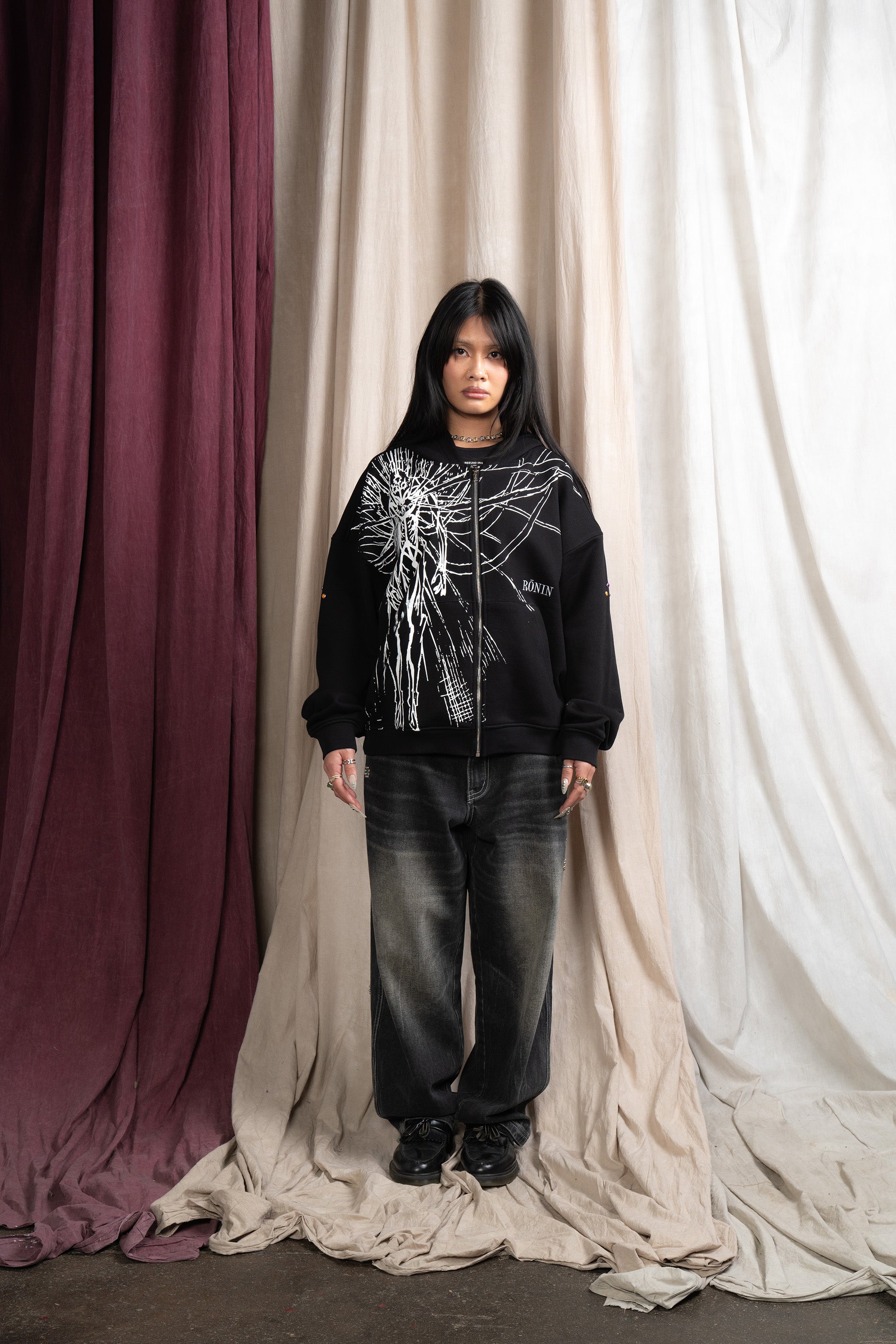 Awakening Zip Up Hoodie Black – RŌNIN DIVISION