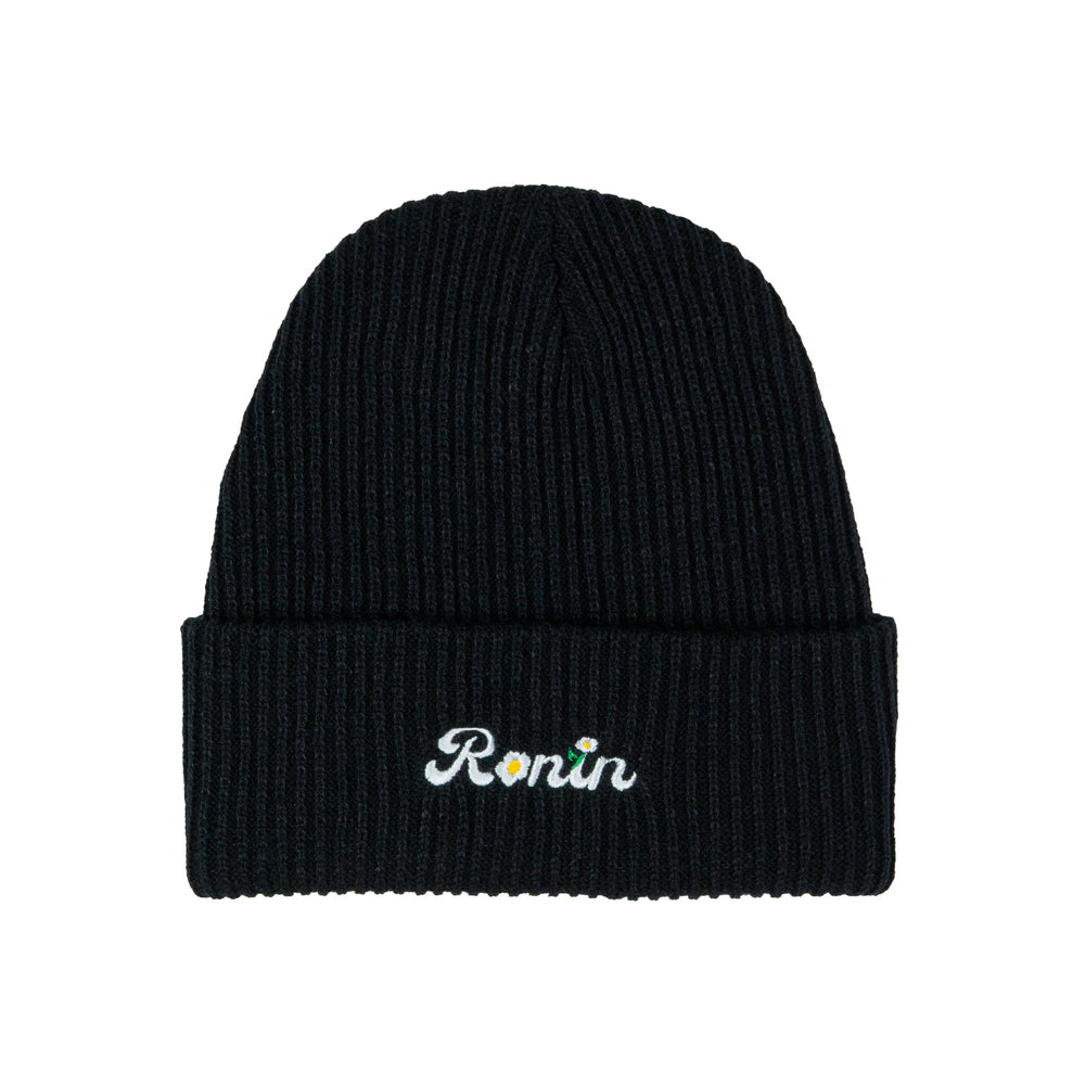 Flower Beanie - Black