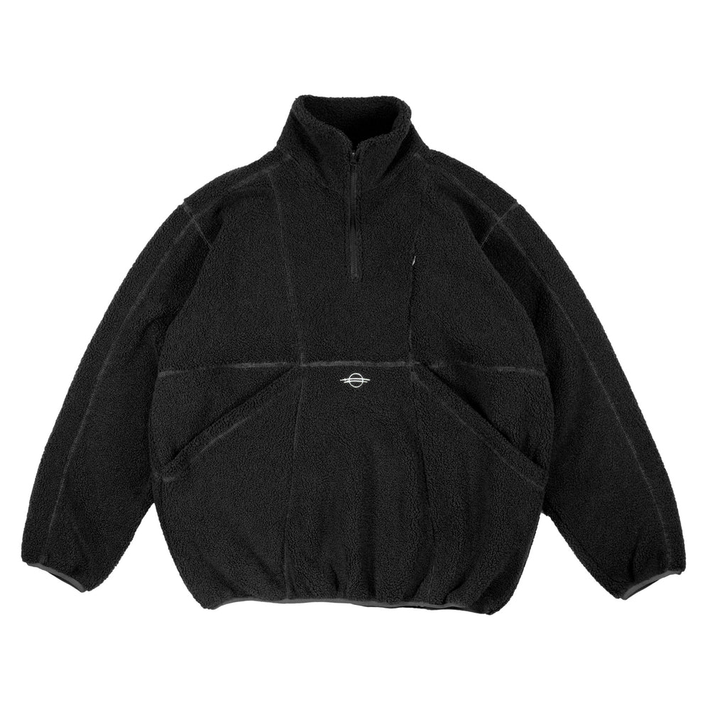 Hidden Sherpa Fleece Pullover - Black