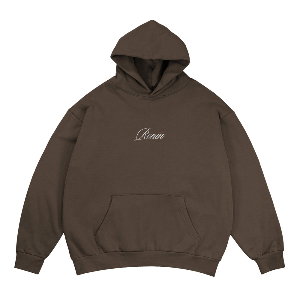 Lux Script Dot Hoodie - Cognac