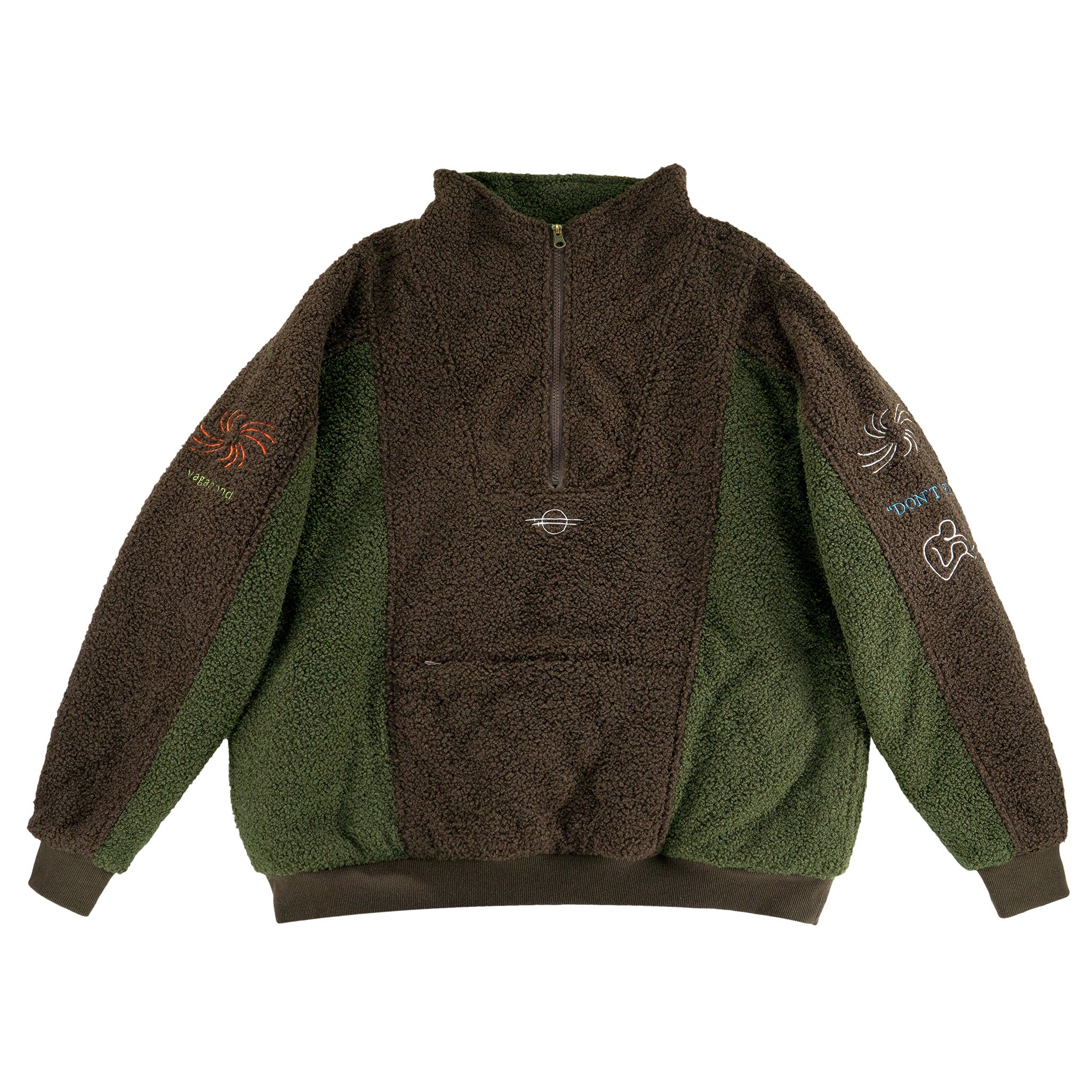 Vagabond Panel Sherpa Pullover Brown – RŌNIN DIVISION