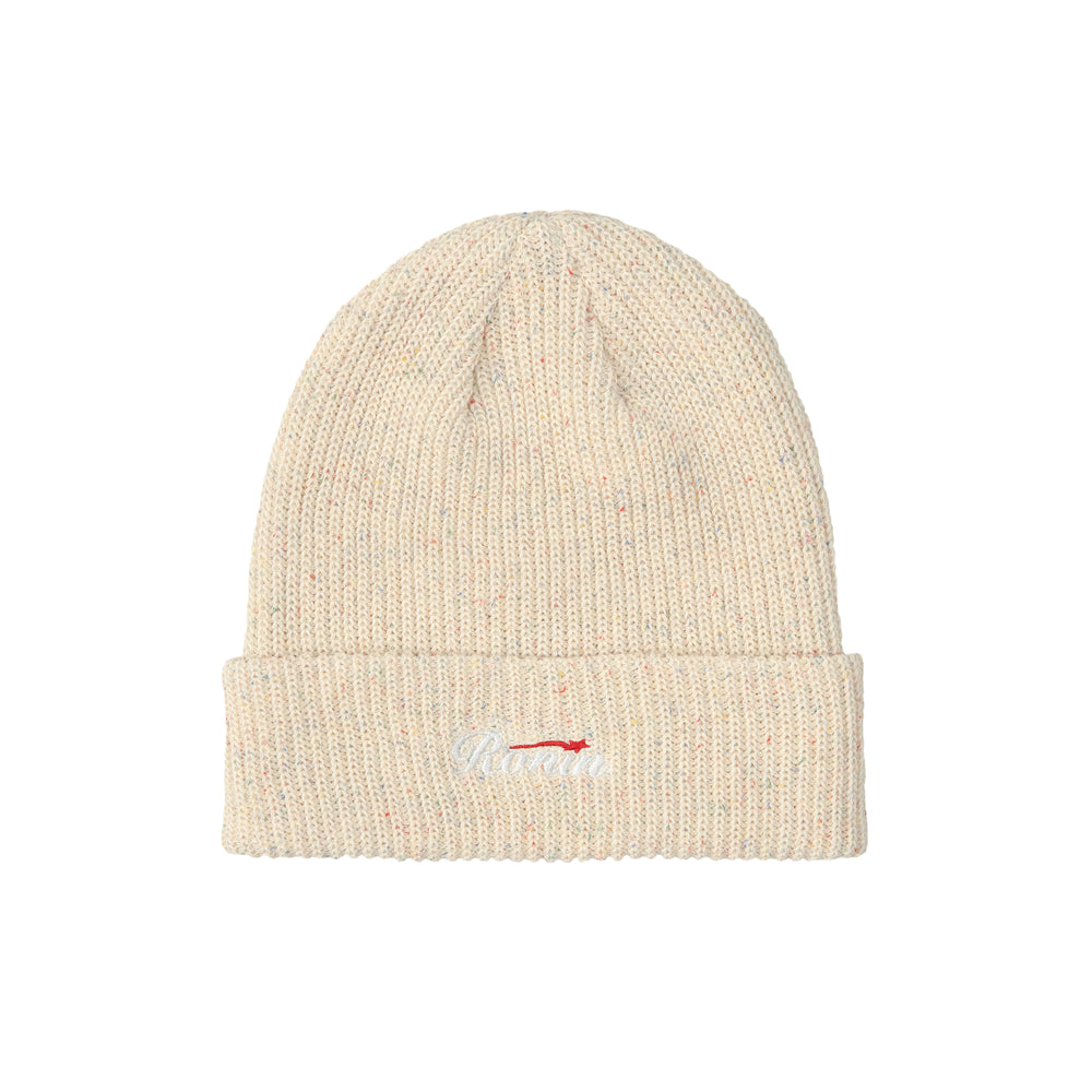 Script Logo Beanie - Cream Speckle